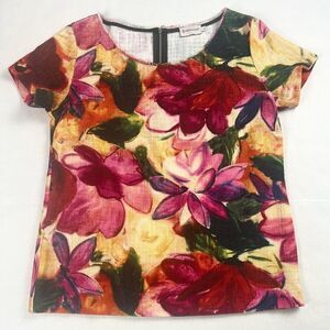 Moncler Floral Print Short Sleeve Top